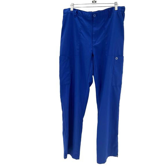 Wonder Wink women’s cobalt blue scrub set. Top L and pants M - Picture 10 of 15